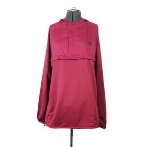 Adidas men's 1/2 zip hooded pullover golf anorak windbreaker jacket‎ L